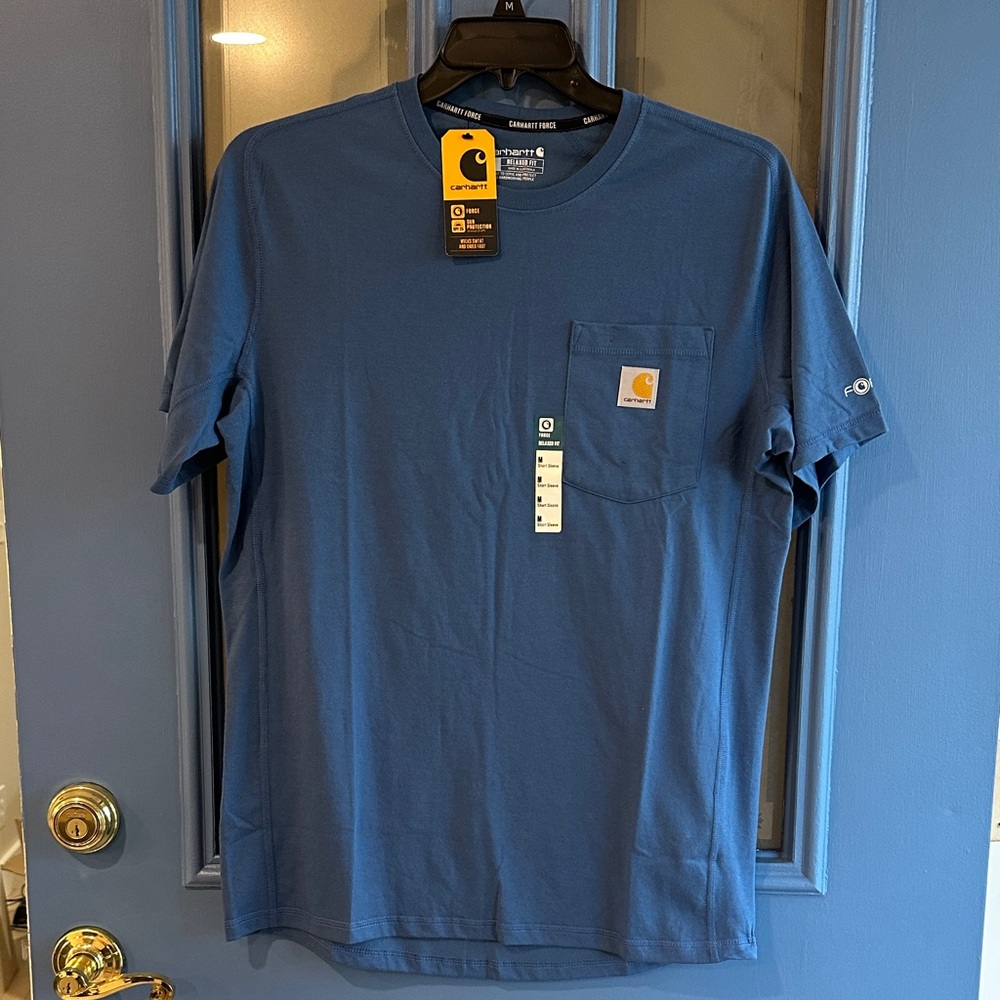 Carhartt  Force Men's Classic Blue Tee with Pocket NWT